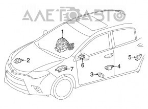 Volan cu senzor de unghi de rotire pentru Toyota Camry v55 15-17 SUA