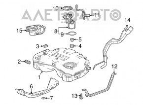 Топливный бак GMC Terrain 18-21 LYX, LTG FWD