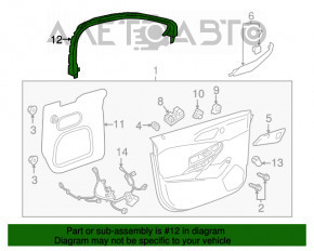 Рамка двери внутренняя передняя правая Chevrolet Cruze 16-