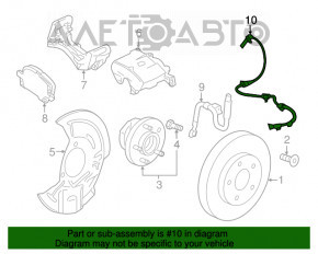 Senzorul ABS frontal stânga Chevrolet Malibu 16-