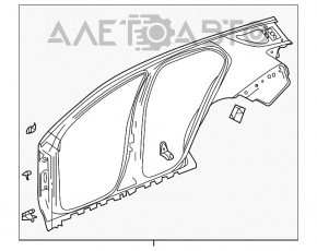 Aripa din spate dreapta a Chevrolet Equinox 18 - neagra, zgariata, vopsita