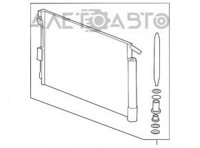 Radiatorul condensatorului de aer condiționat Chevrolet Volt 16- nou OEM original