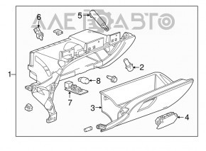 Перчаточный ящик, бардачок Chevrolet Impala 14-20 черный