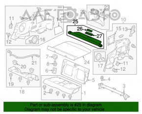 Perdeaua portbagajului Honda CRZ 11-16