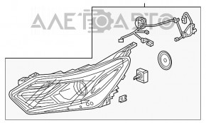 Far dreapta față asamblată Chevrolet Equinox 18-21 xenon