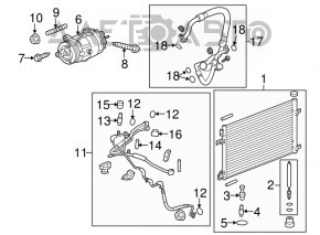 Bobina de aer condiționat a încălzitorului-condensator Chevrolet Impala 14-20 2.5