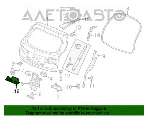 Ручка двери багажника салонная Acura MDX 14-20 под кнопку