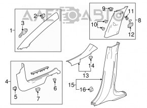 Capac prag fata stanga Chevrolet Equinox 18-21 negru