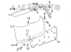 Capacul portbagajului dreapta Chevrolet Equinox 18-21 negru