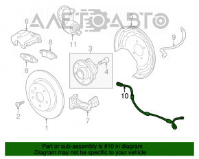 Senzor ABS spate dreapta GMC Terrain 18- FWD