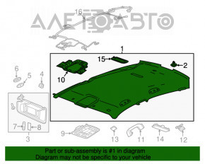 Acoperirea tavanului pentru Chevrolet Impala 14-20 fără panoramică