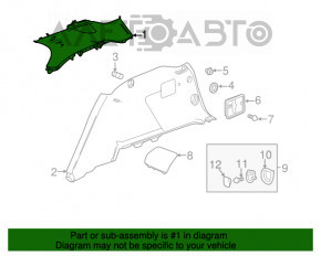 Capac spate stânga pentru Chevrolet Equinox 18-21, neagră