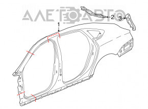 Aripa spate dreapta Chevrolet Impala 14-20.