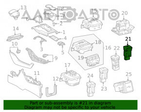 Butonul stop-go Toyota Highlander 20-22