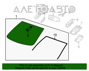 Geamul frontal al Chevrolet Equinox 18 sub cameră