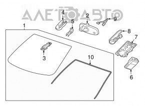 Geamul frontal al Chevrolet Equinox 18 sub cameră