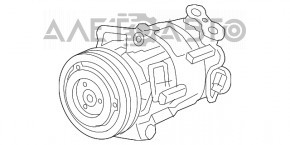 Компрессор кондиционера Chevrolet Impala 14-20 2.5 новый OEM оригинал