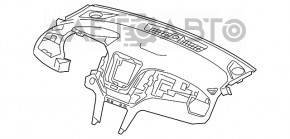 Торпедо передняя панель без AIRBAG Chevrolet Equinox 18-19 черная