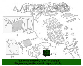 Motorul ventilatorului de încălzire pentru Chevrolet Impala 14-20