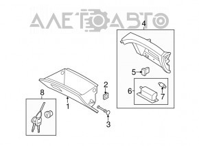 Перчаточный ящик, бардачок Hyundai Sonata 11-15 черный