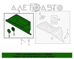 Перчаточный ящик, бардачок Kia Forte 4d 17-18 рест черн