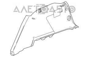 Capacul arcului stâng Chevrolet Equinox 18-21 negru, zgâriat, uzat