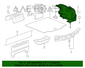 Capacul arcului drept Chevrolet Impala 14-20