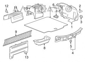 Capacul arcului drept Chevrolet Impala 14-20