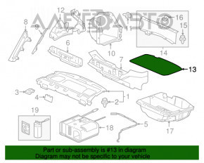 Capacitatea portbagajului Honda Accord 13-17 hibrid.