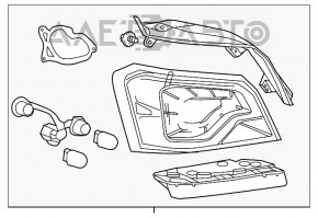 Lampa exterioară aripă dreapta Chevrolet Impala 14-20