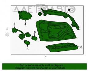 Lampa exterioară aripă dreapta Chevrolet Impala 14-20