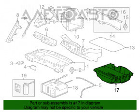 Capac portbagaj Honda Accord 16-17 hibrid, gri.