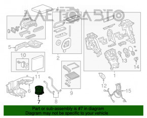 Motorul ventilatorului de încălzire pentru Chevrolet Equinox 18-19