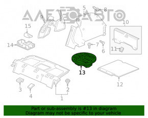 Placa de bagaj din spumă de polistiren pentru Honda Insight 19-22