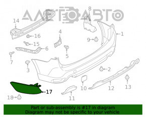 Reflector spate dreapta Subaru Forester 19- SK nou OEM original