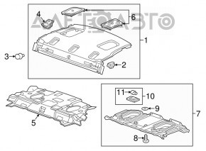 Raftul din spate pentru Chevrolet Impala 14-20, gri.