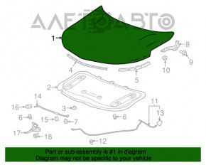 Capota goală a unui Chevrolet Equinox 18 - aluminiu