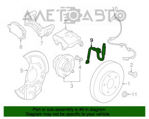 Furtun de frână față dreapta pentru GMC Terrain 18-