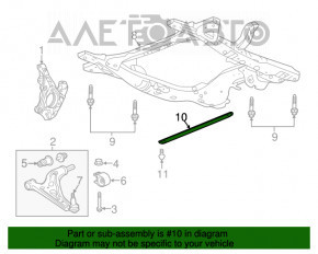 Bara de protecție a suportului frontal al GMC Terrain 18-