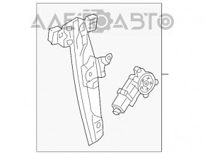 Geam electric cu motor spate stânga Chevrolet Equinox 18-