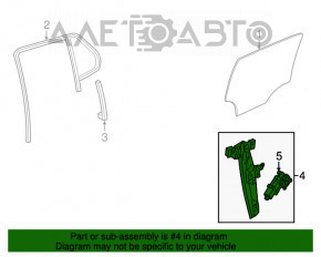 Geam electric cu motor spate stânga Chevrolet Equinox 18-