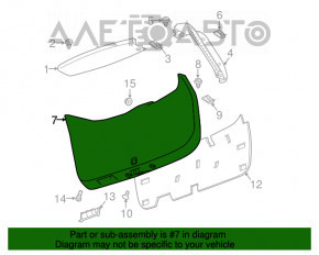 Capacul portbagajului inferior al Chevrolet Equinox 18-21 negru, zgârieturi