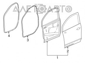 Дверь в сборе передняя левая Chevrolet Equinox 18-