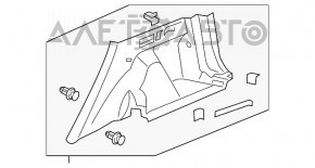 Обшивка арки правая Honda CRV 17-22 черная, царапины