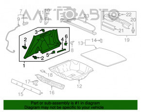 Обшивка арки правая Honda CRV 17-22 черная, царапины