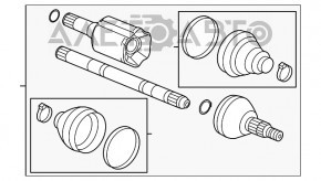 Ax cu came pentru roata din față dreapta a Chevrolet Impala 14-20 2.5