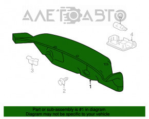 Capacul portbagajului Honda Accord 13-17 gri.