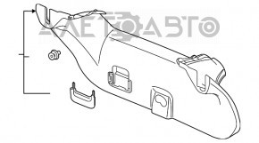 Capacul portbagajului inferior Honda Clarity 18-21 SUA negru.