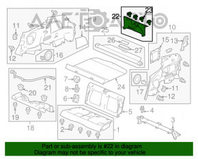 Capacul portbagajului pentru Honda CRZ 11-16 este uzat.