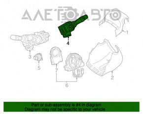 Comutatorul de sub volan din dreapta pentru Lexus ES300h ES350 13-18.